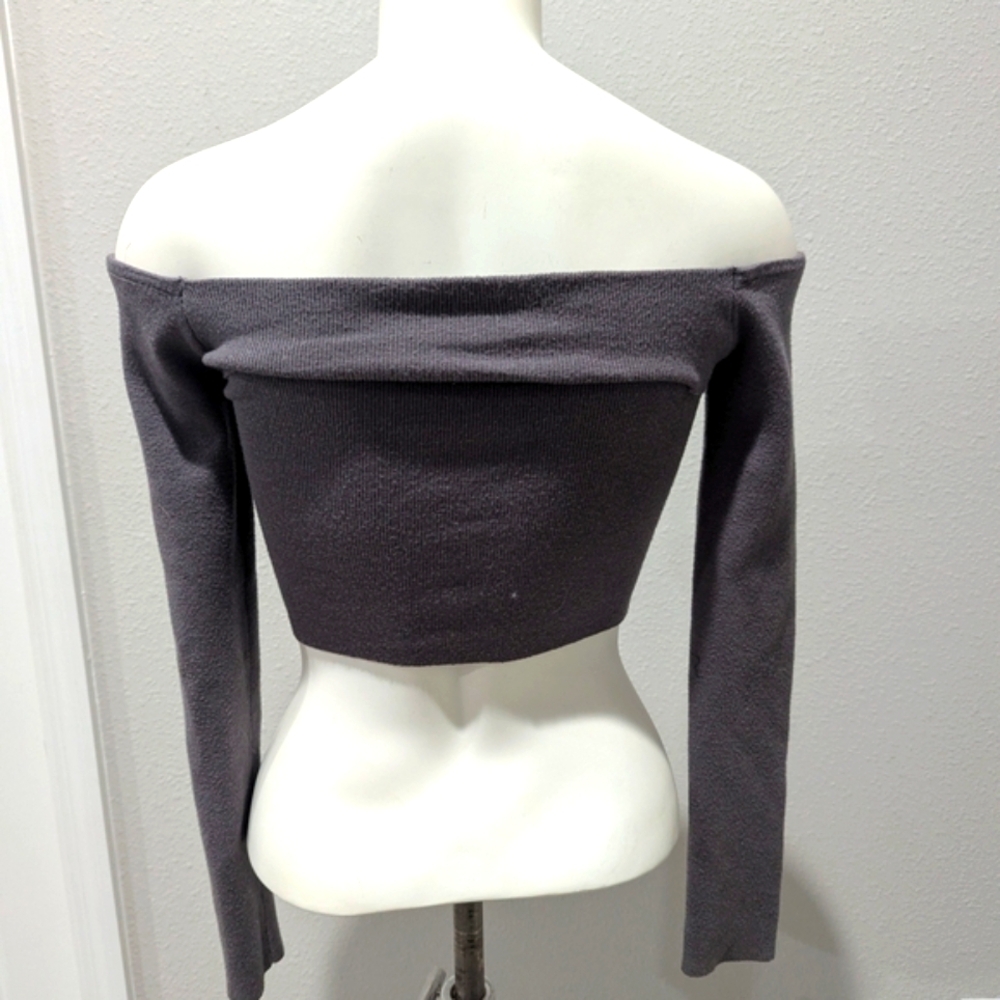 La Hearts Charcoal Knit Top - Picture 5 of 5